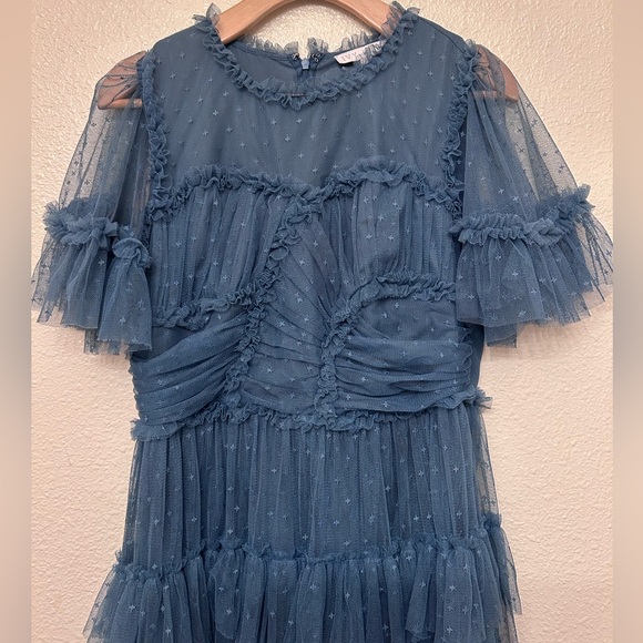 IVY CITY CO WHIMSICAL DRESS IN BLUE SHORT SIZE MEDIUM - Picture 5 of 9